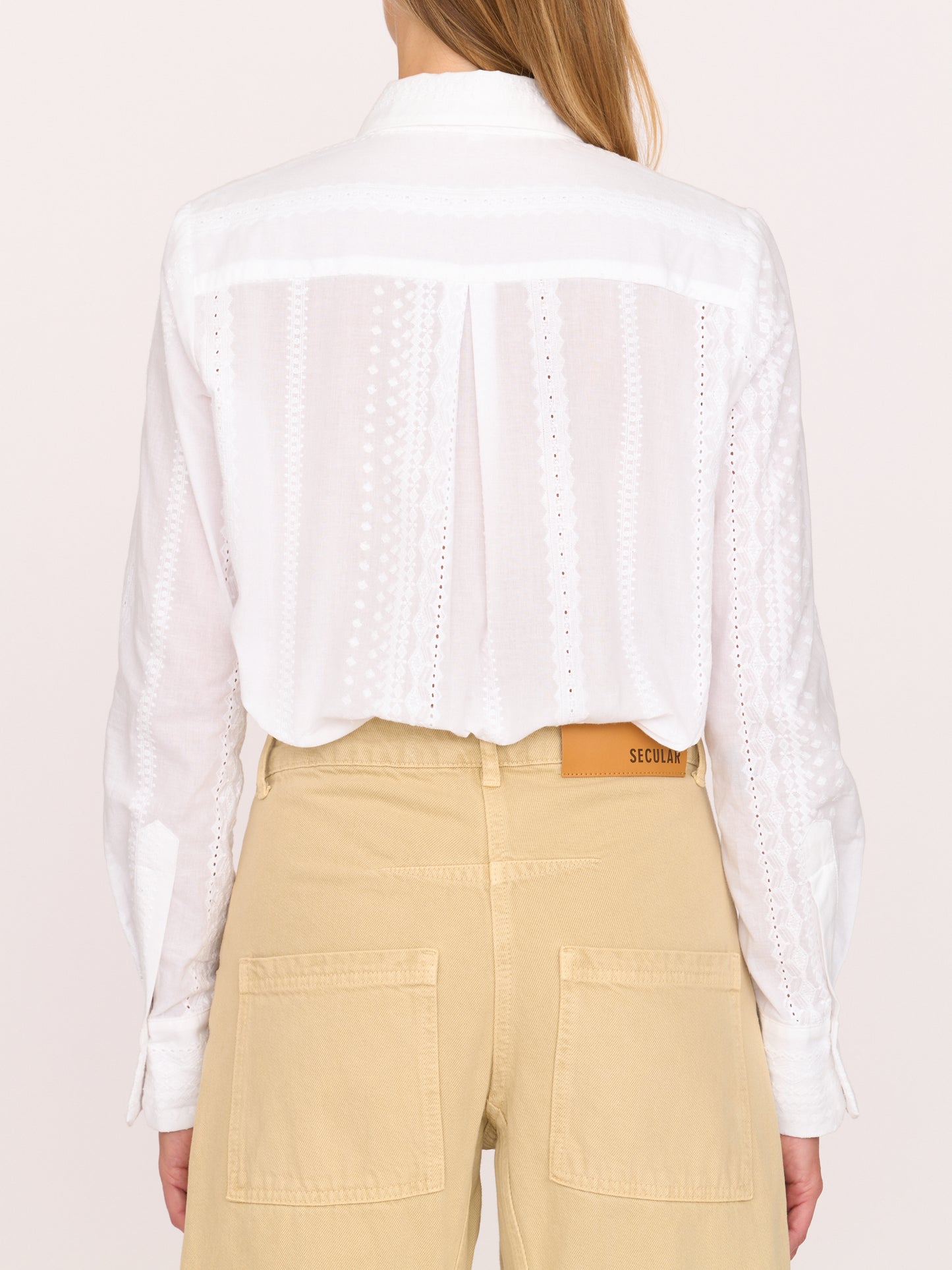 Blake Shirt - White Embroidered Cotton