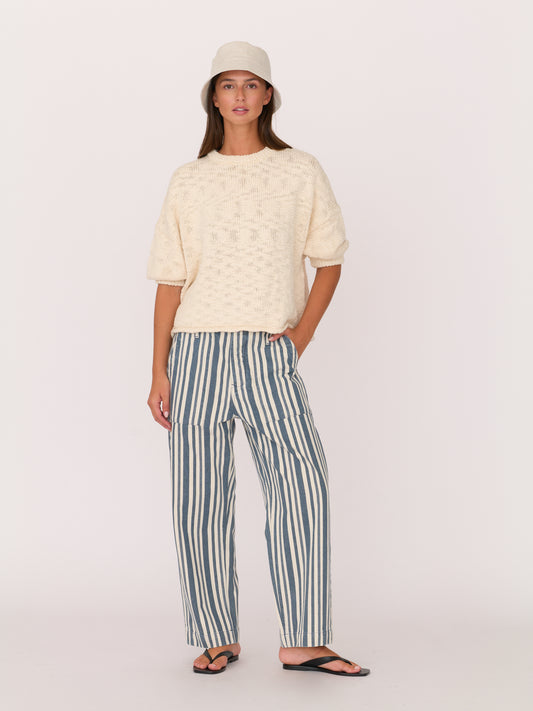 Alex Mid-Rise Utility Jean -  Fisherman Stripe