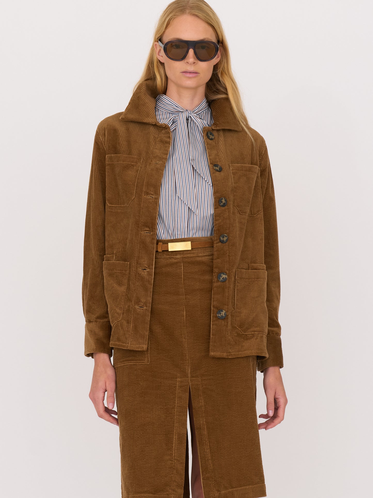 Brea Jacket— Japanese Wide-Wale Corduroy Camel