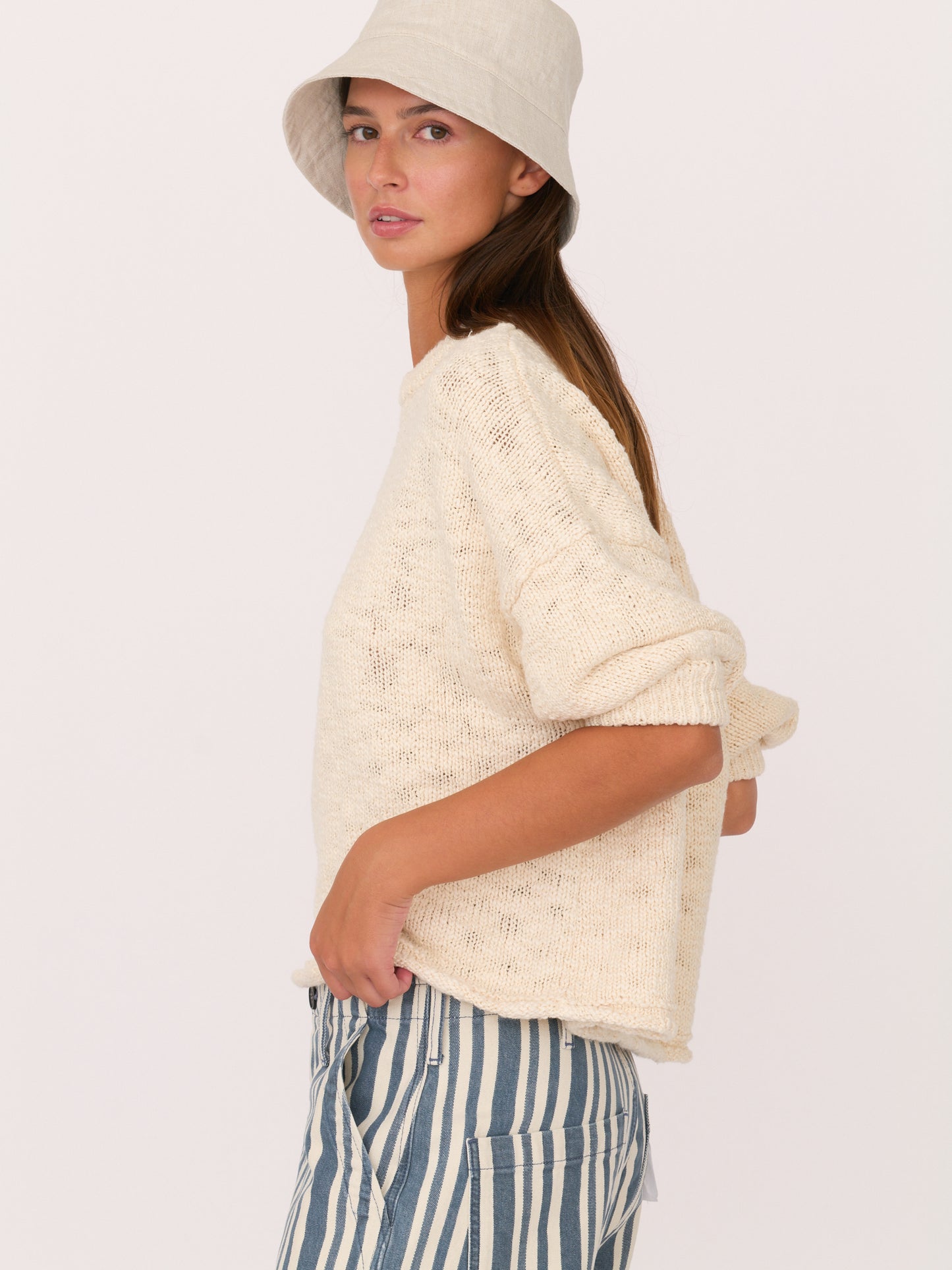 3/4 Sleeve Sweater - Ivory