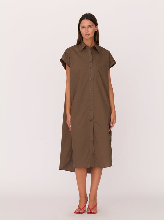 Alba Dress - Chocolate Brown