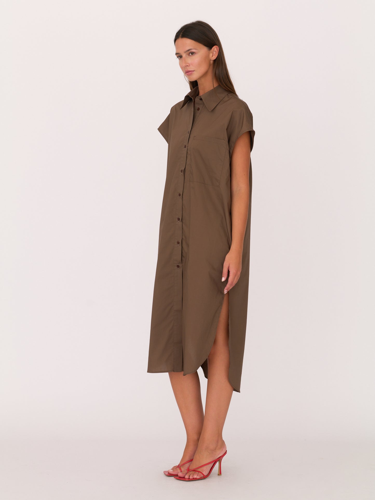 Alba Dress - Chocolate Brown