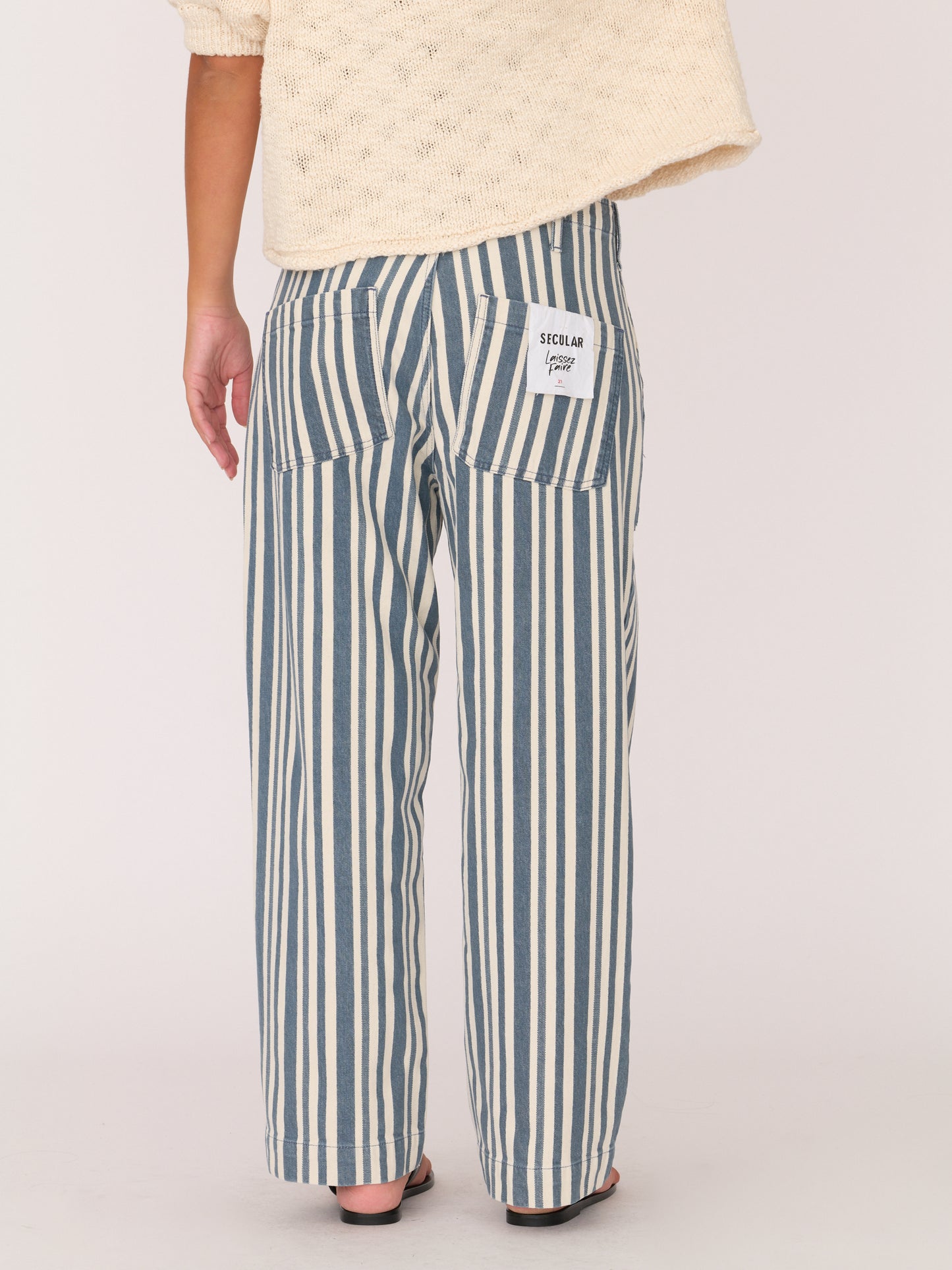 Alex Mid-Rise Utility Jean -  Fisherman Stripe