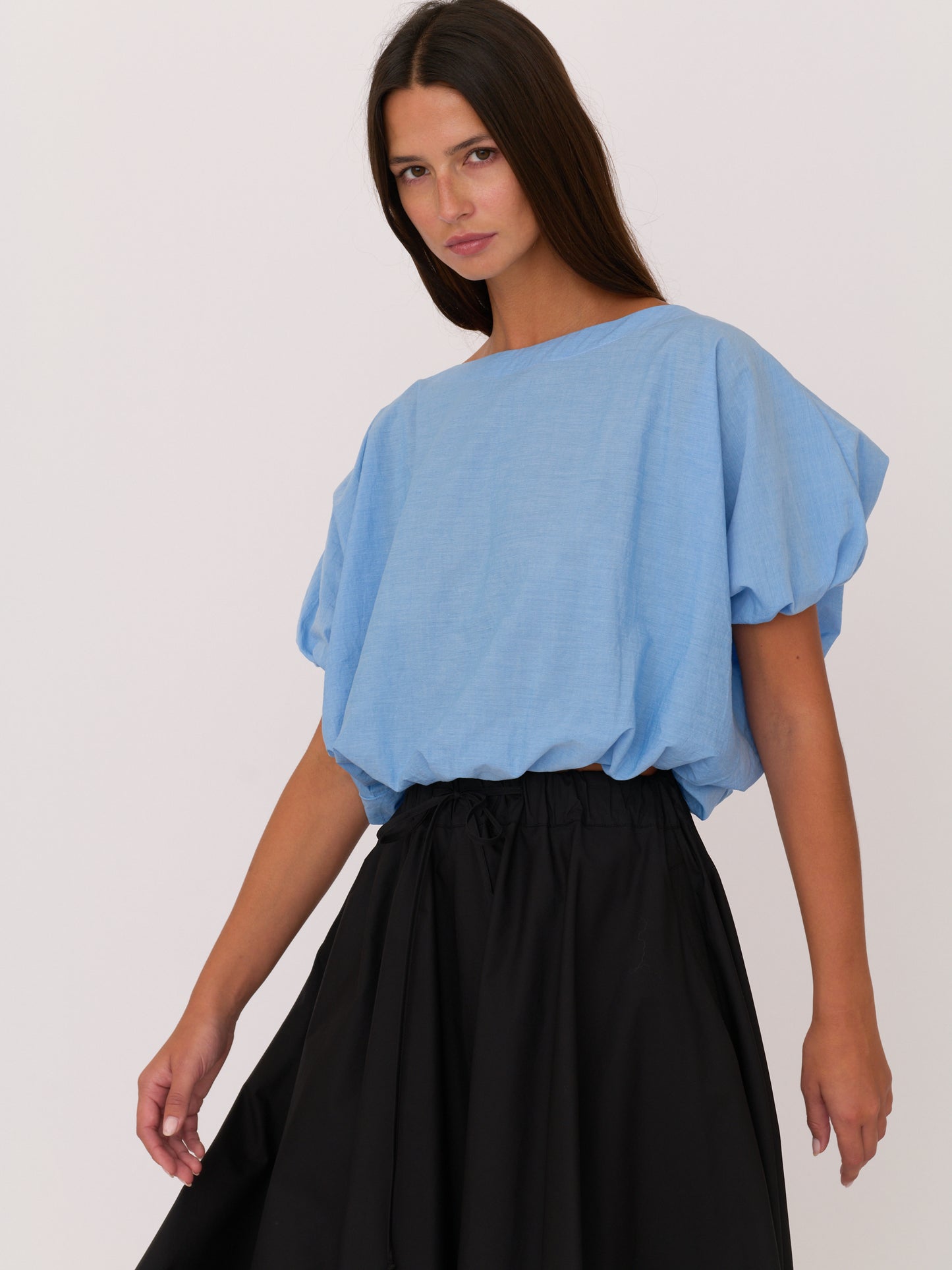 Olympia Boat Neck Shirt - Blue
