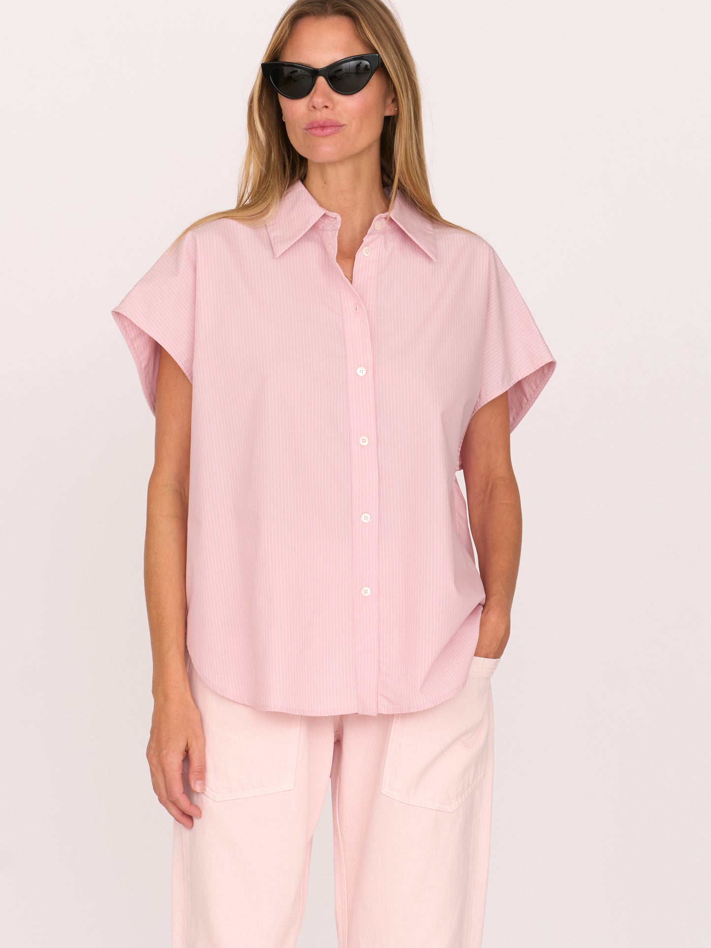 Felicity Shirt - Pink Stripe