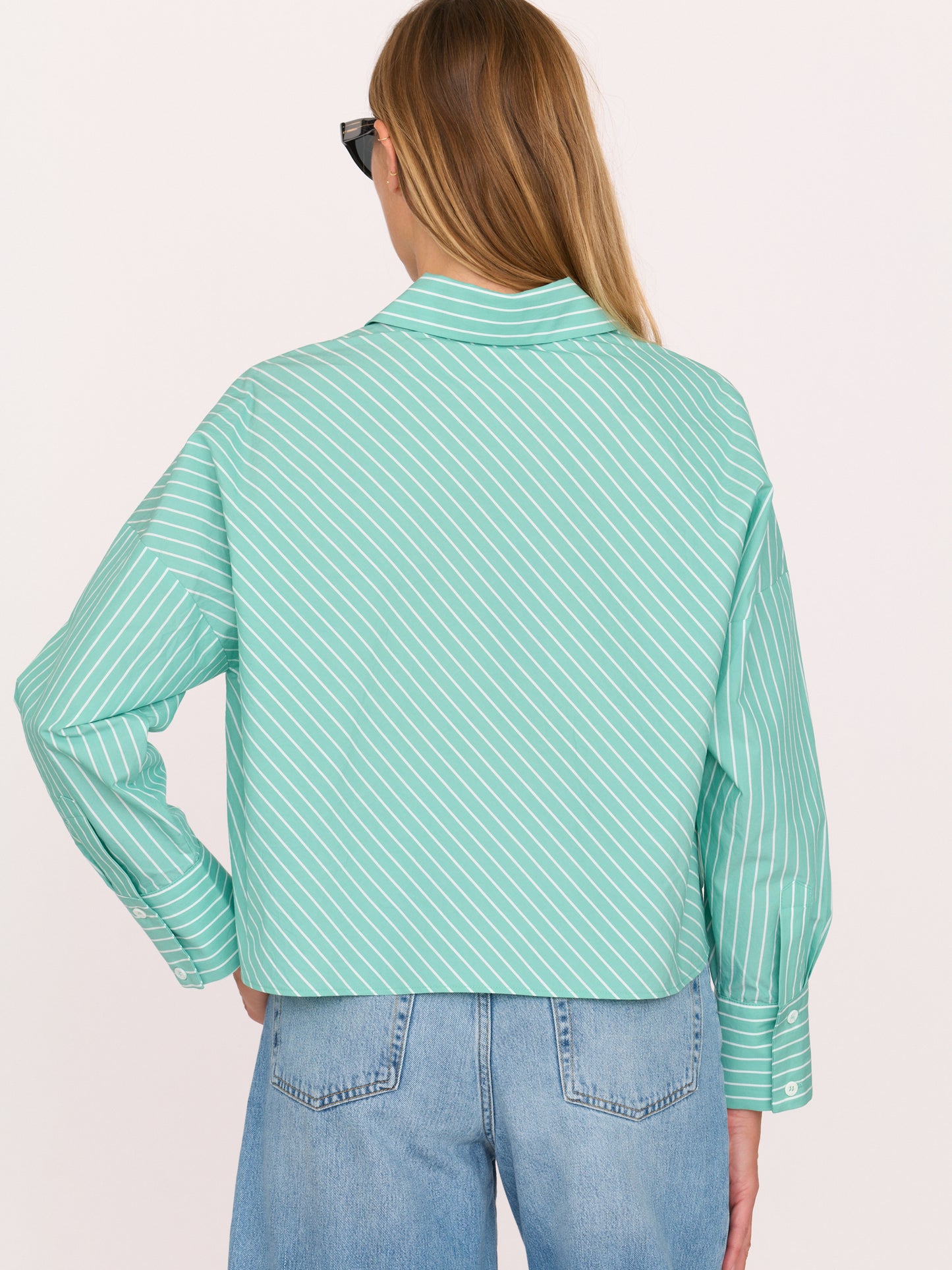 Carter Shirt - Turquoise Stripe
