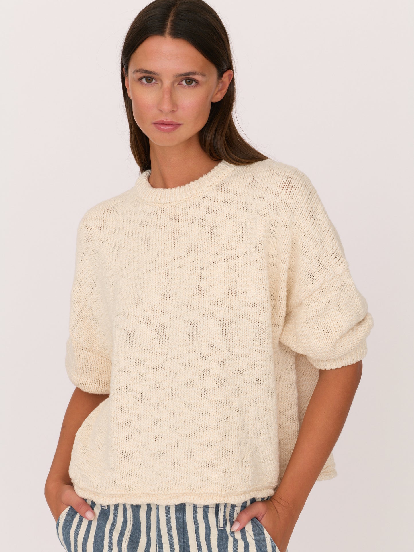 3/4 Sleeve Sweater - Ivory