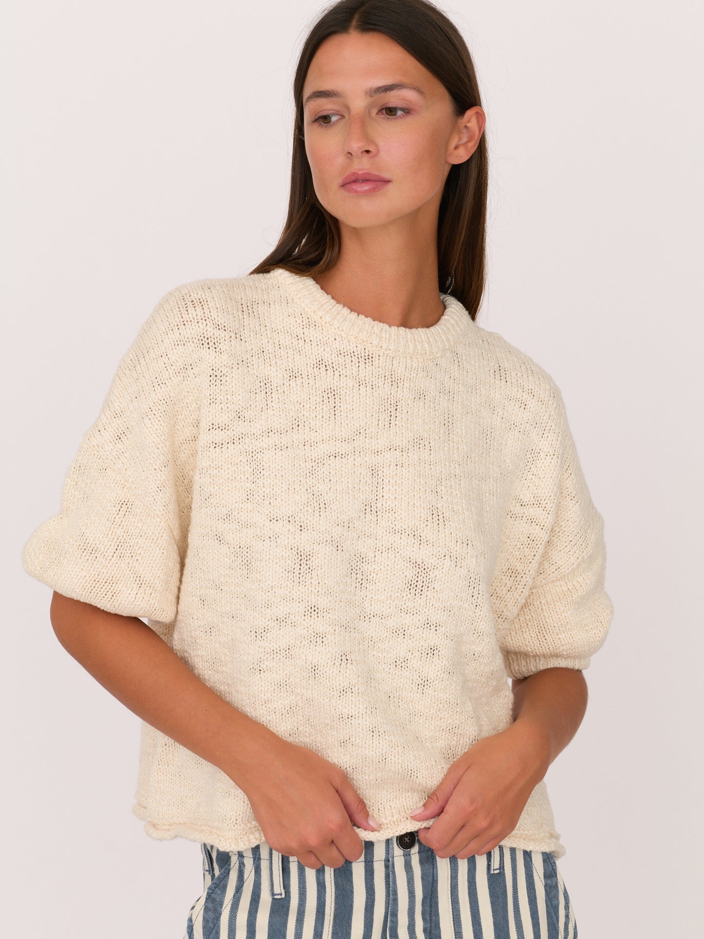 3/4 Sleeve Sweater - Ivory