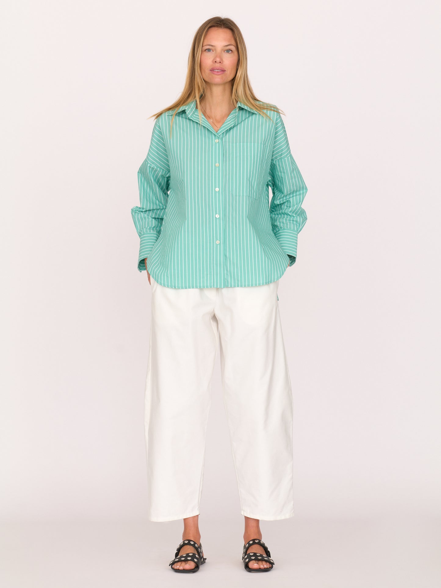 Brady Shirt - Turquoise Stripe