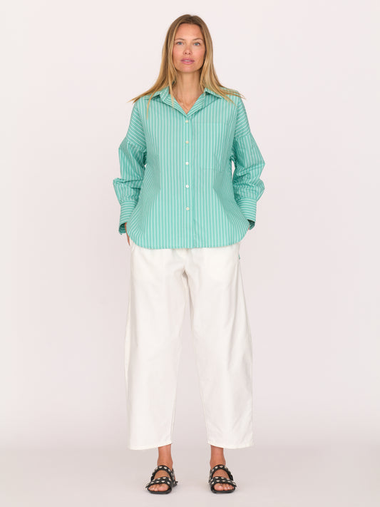 Brady Shirt - Turquoise Stripe