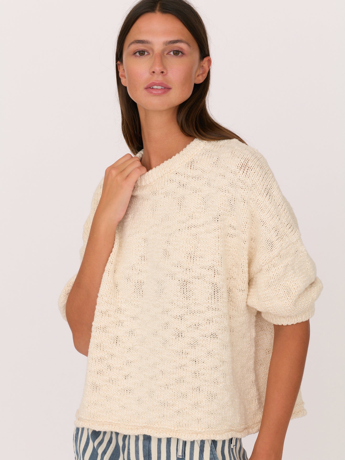 3/4 Sleeve Sweater - Ivory