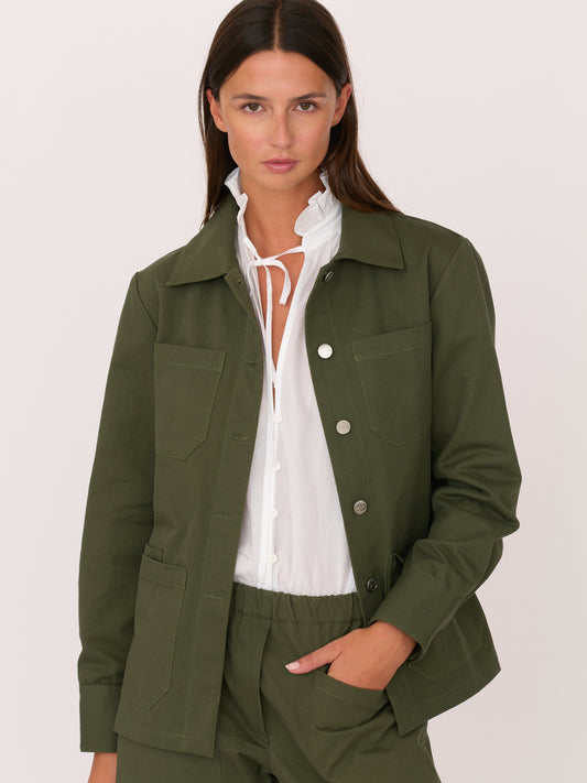 Brea Jacket— Olive Twill