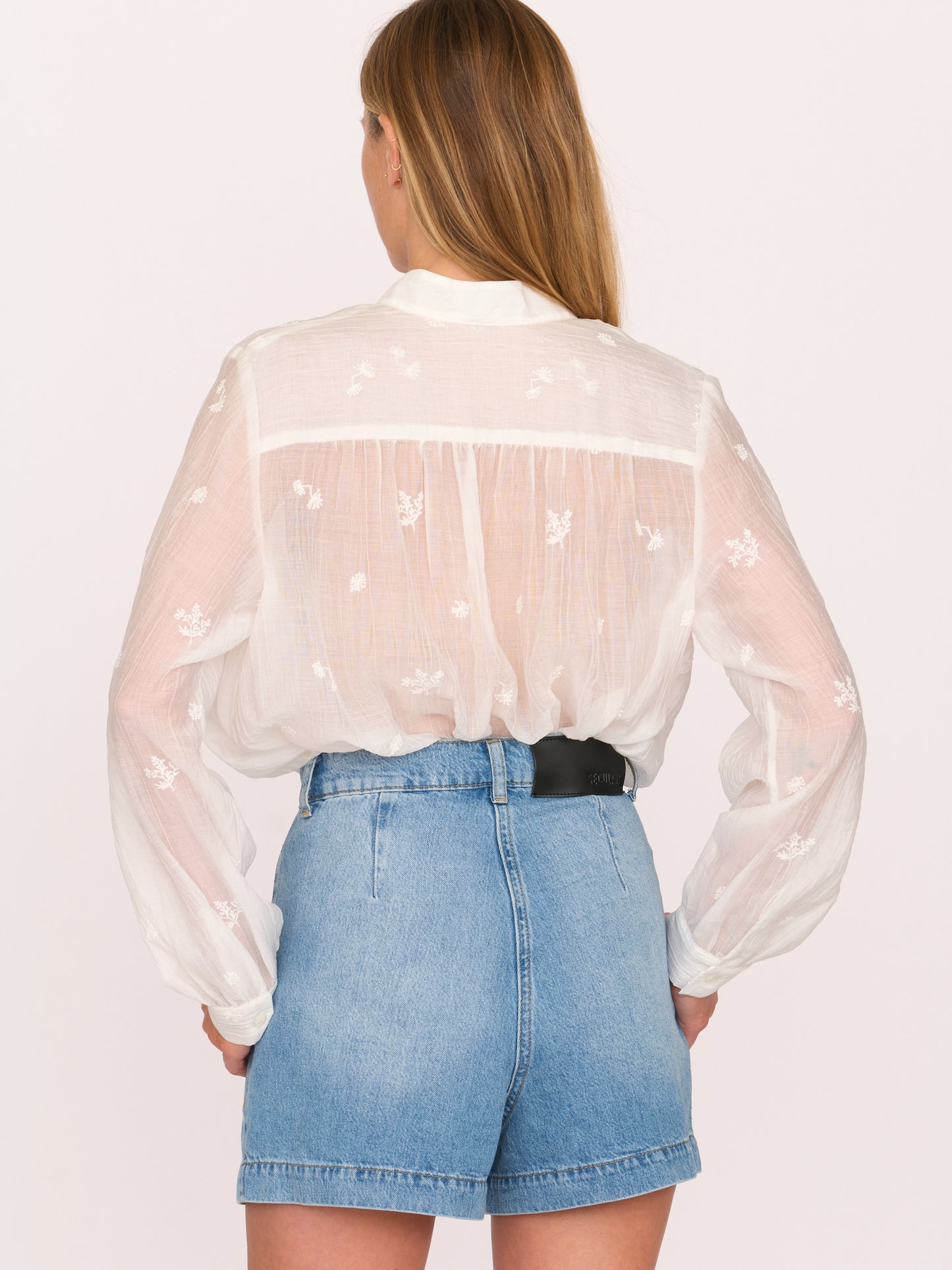 Sutton Shirt - White Embroidered Cotton