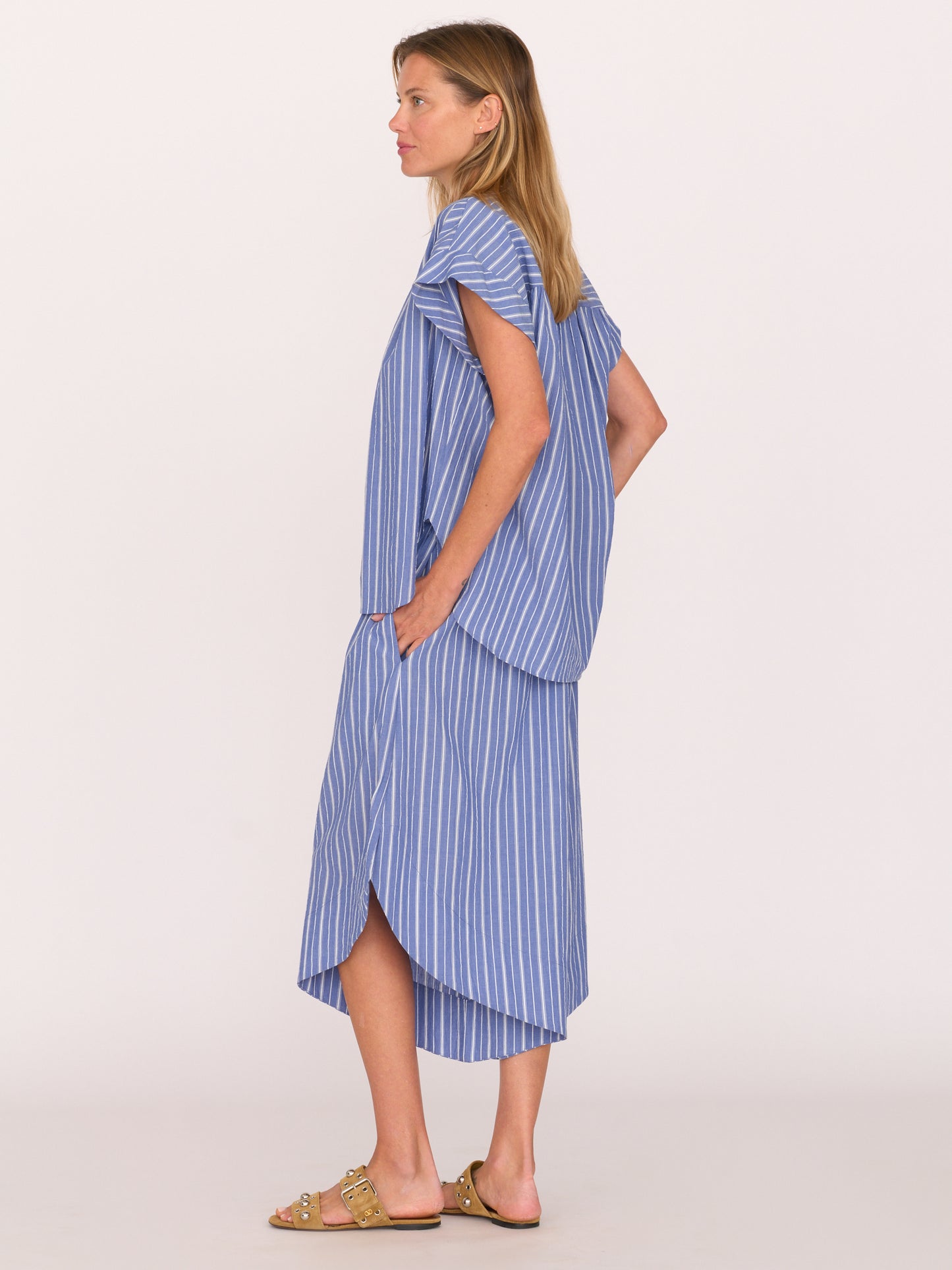 Trinity Henley — Blue Stripe