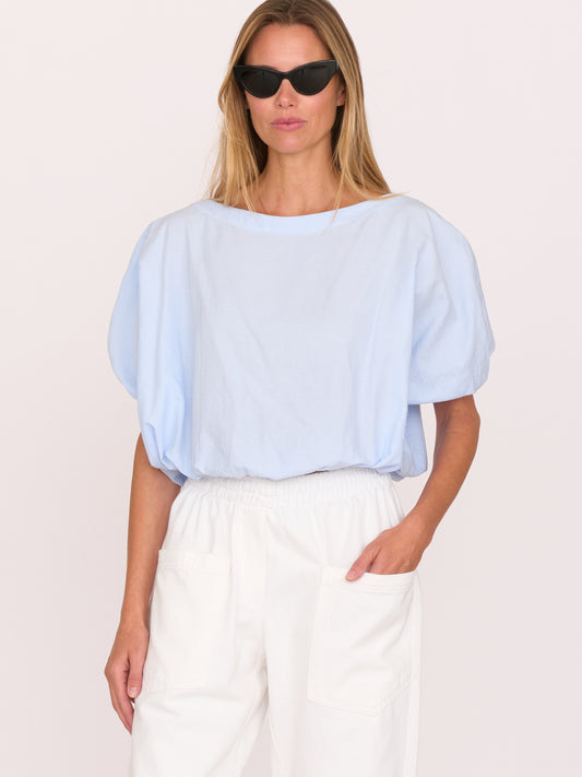 Coco Shirt - Blue Textured Cotton