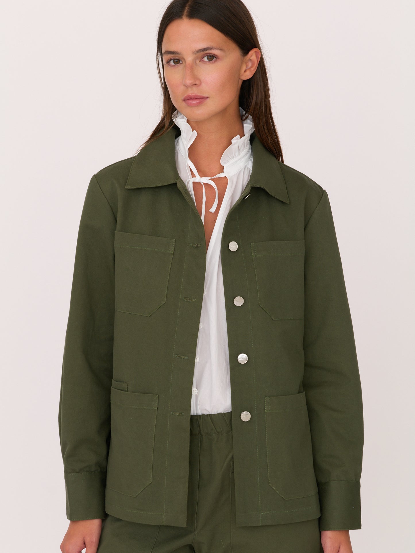 Brea Jacket— Olive Twill