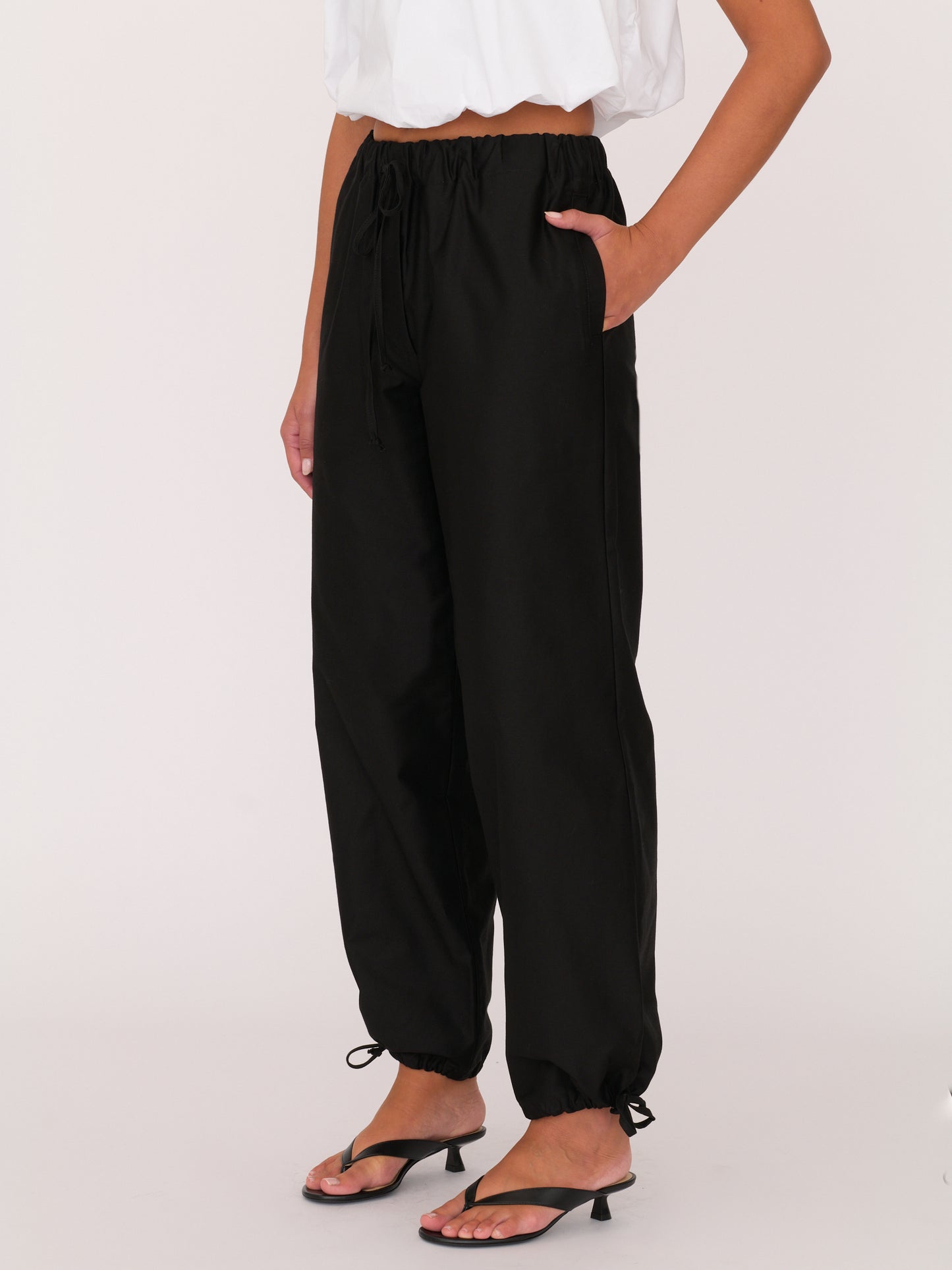 Josie Draw String Pant - Black