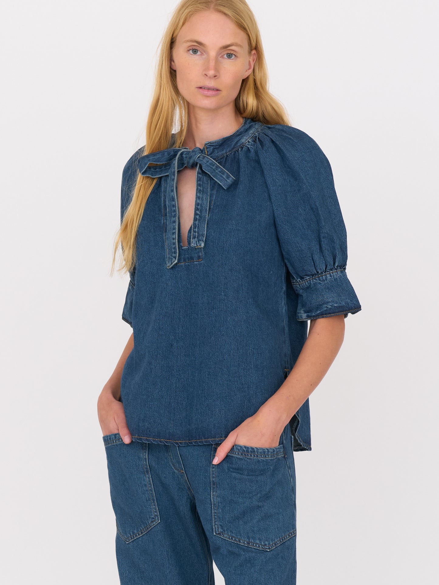 Domenica Shirt - Dark Wash Denim