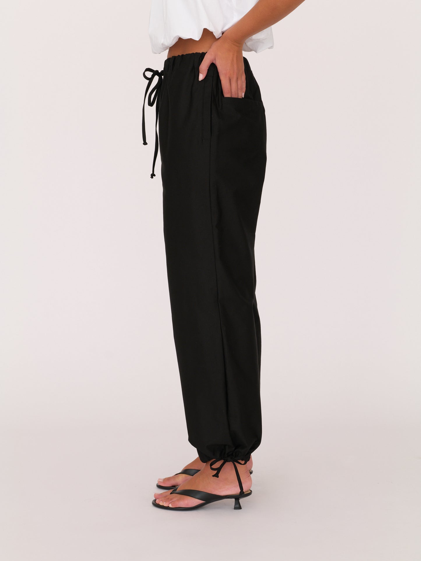 Josie Draw String Pant - Black