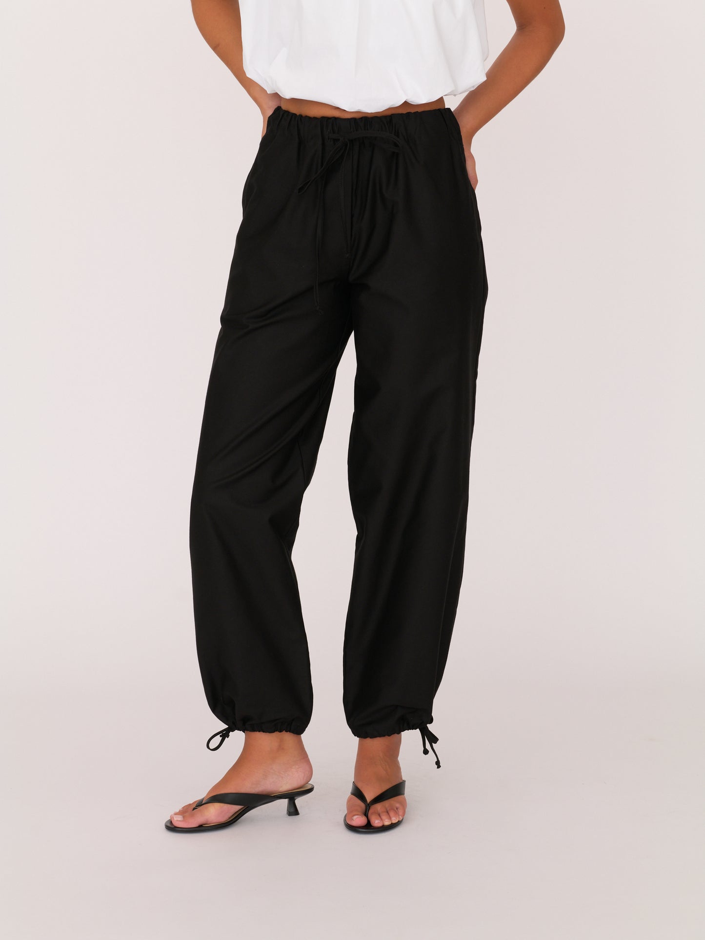 Josie Draw String Pant - Black