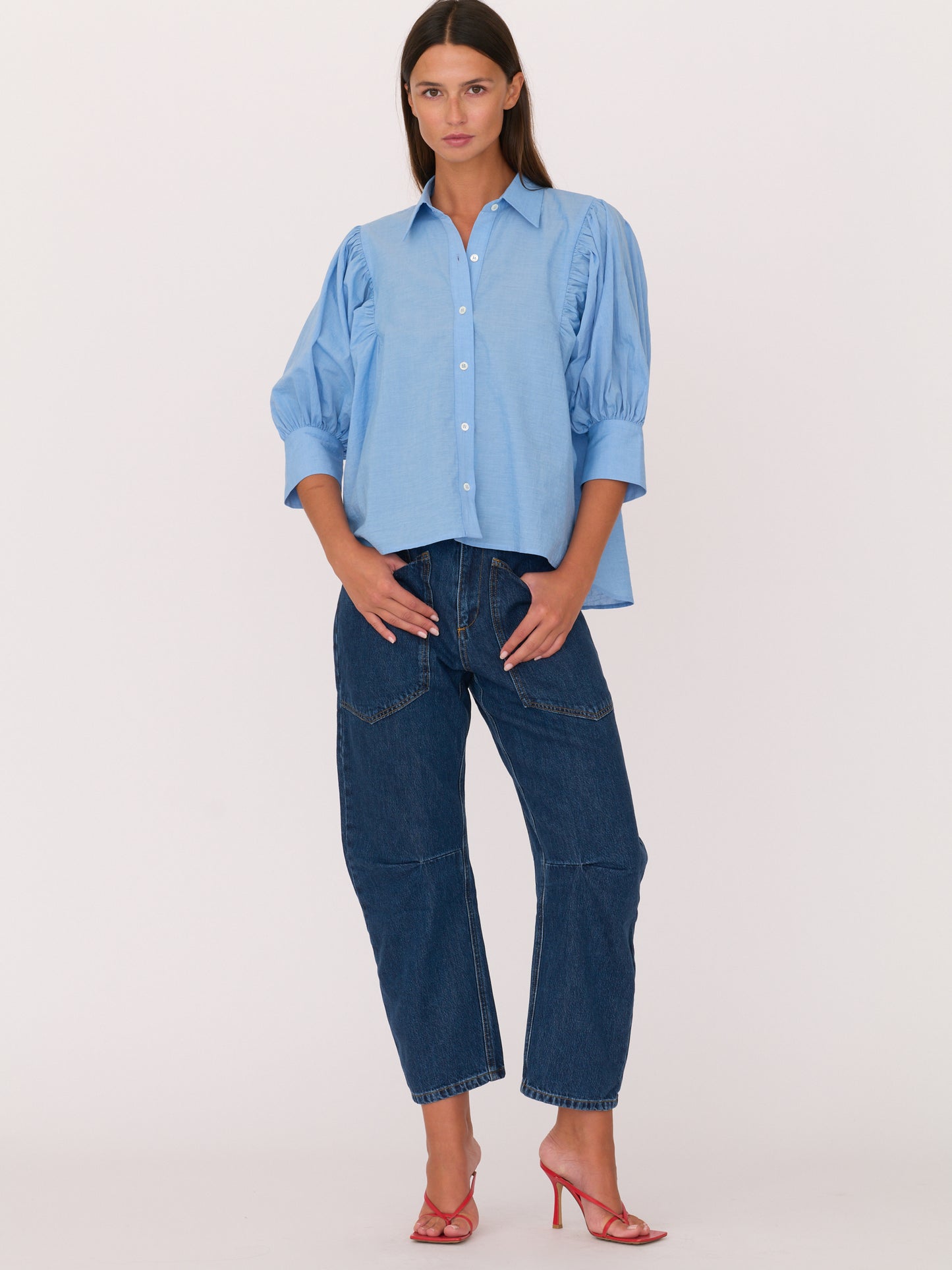 Leony Button up Shirt - Blue