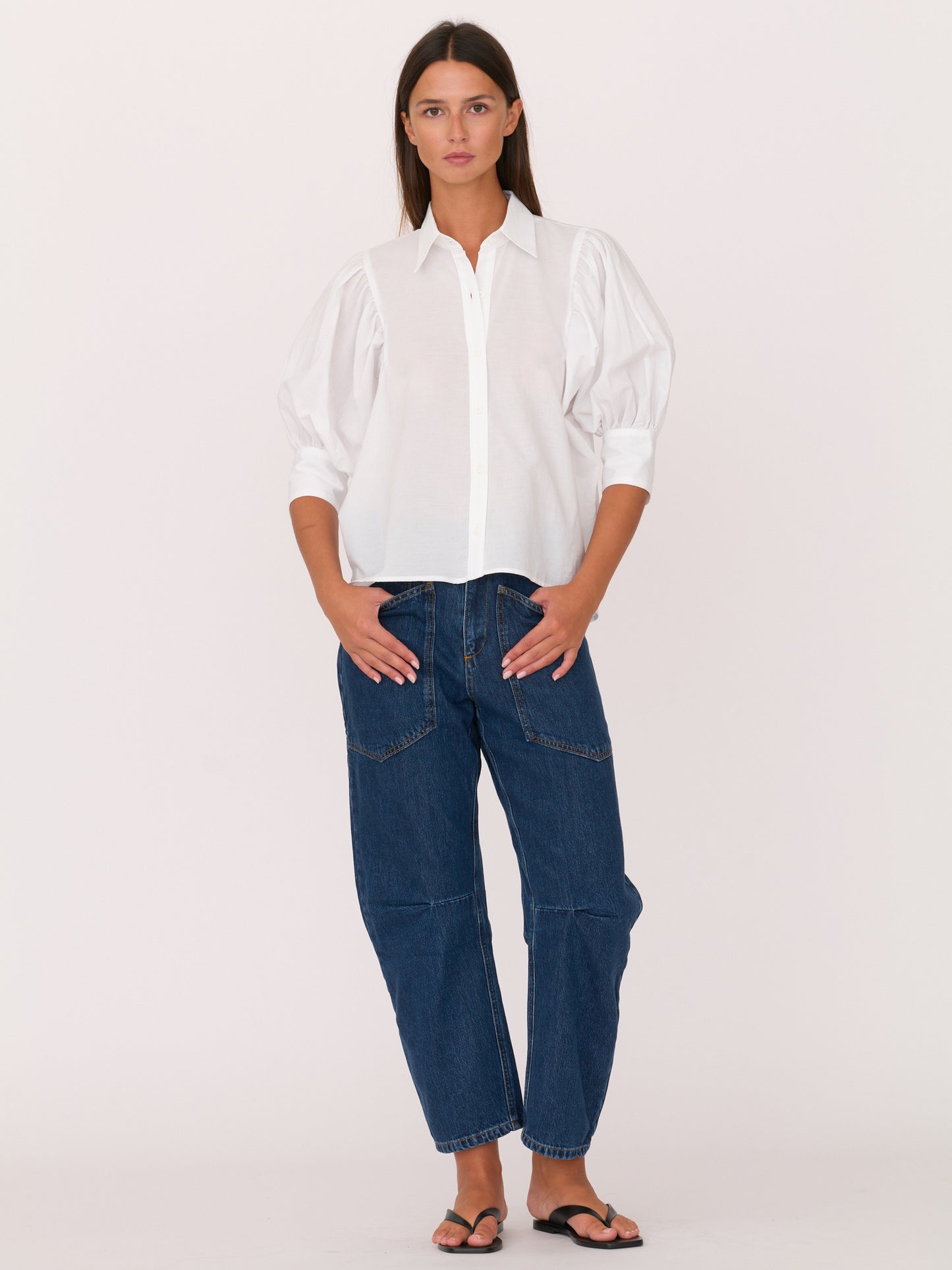 Leony Button up Shirt - White