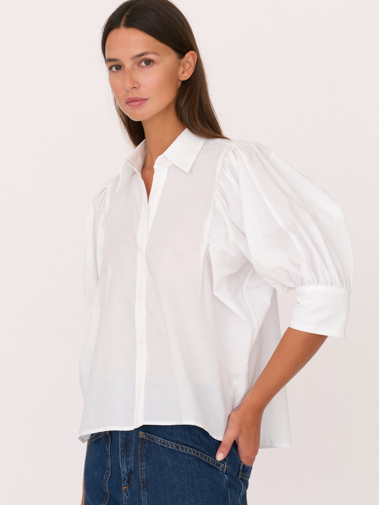 Leony Button up Shirt - White