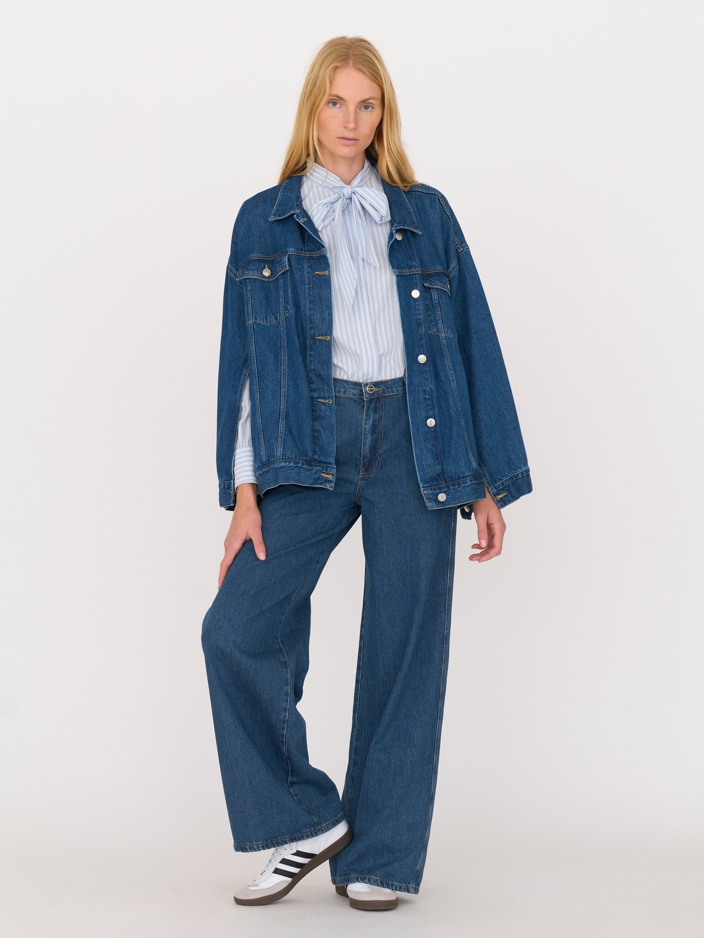 Beckett Wide Leg Jean - Dark Wash