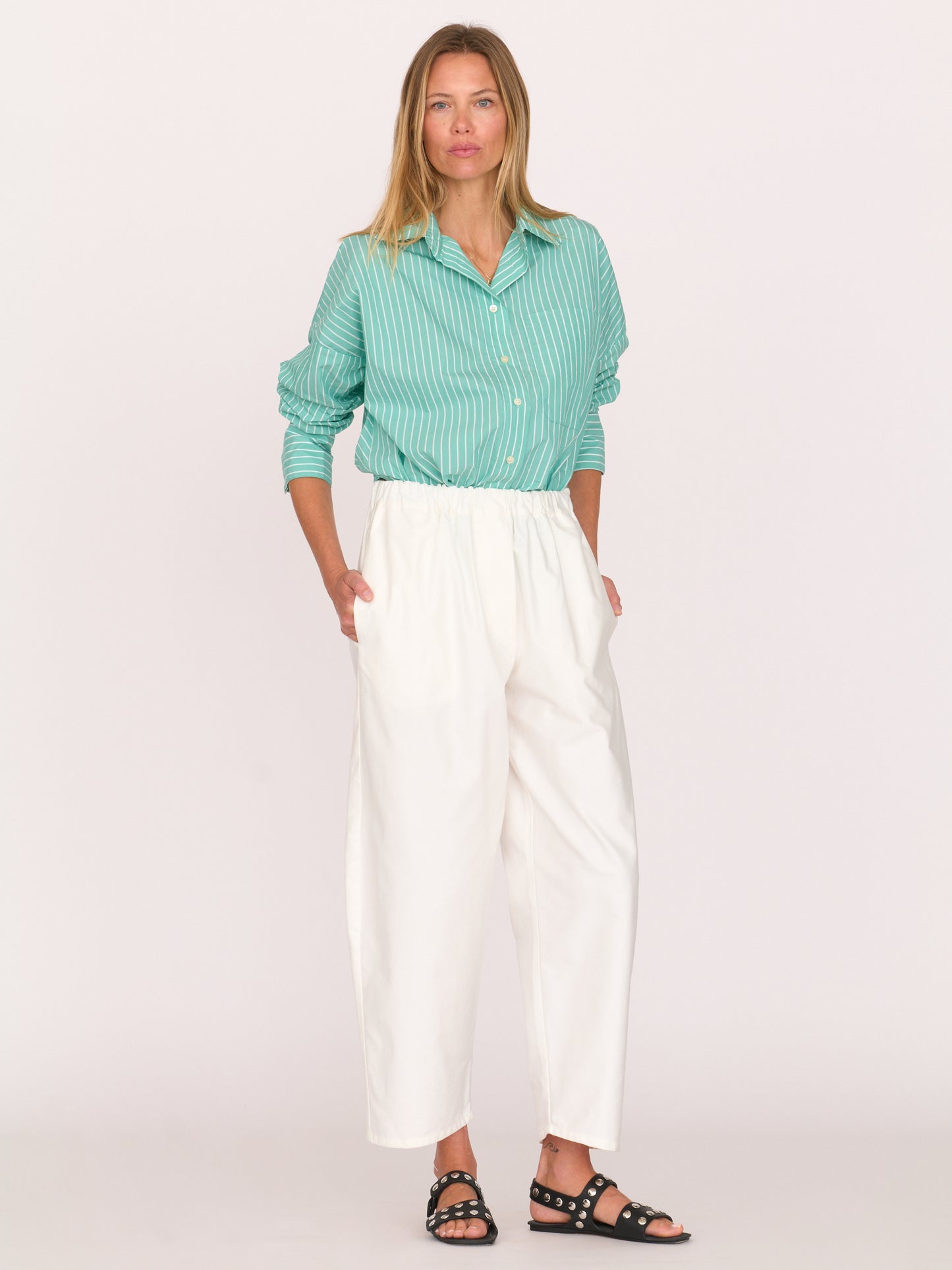 Phoenix Barrel Pant - White