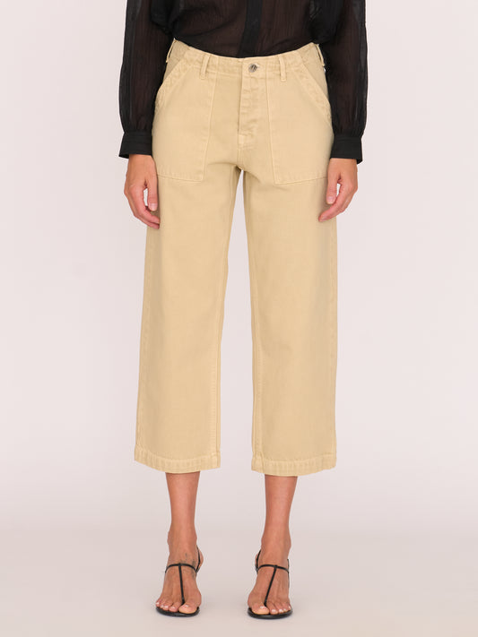 Alex Mid-rise Utility Cotton Jean - Sand