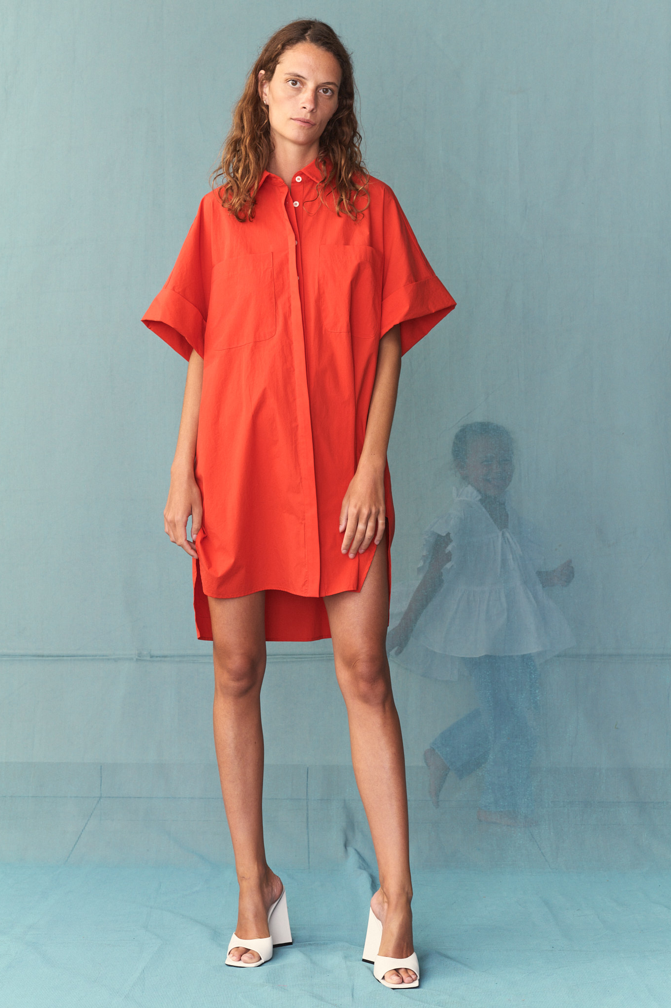 Jax shirt dress - Red