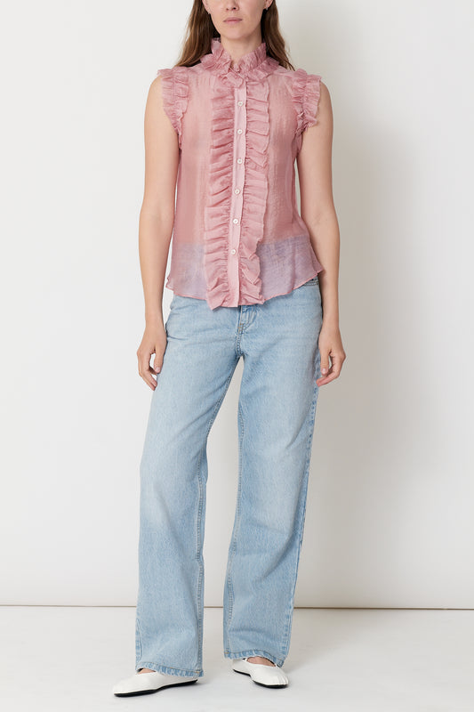 Victoria Shirt - Pink Sheer Tencel
