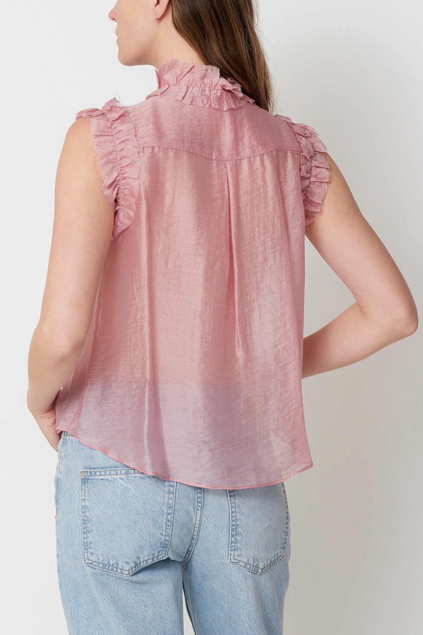 Victoria Shirt - Pink Sheer Tencel