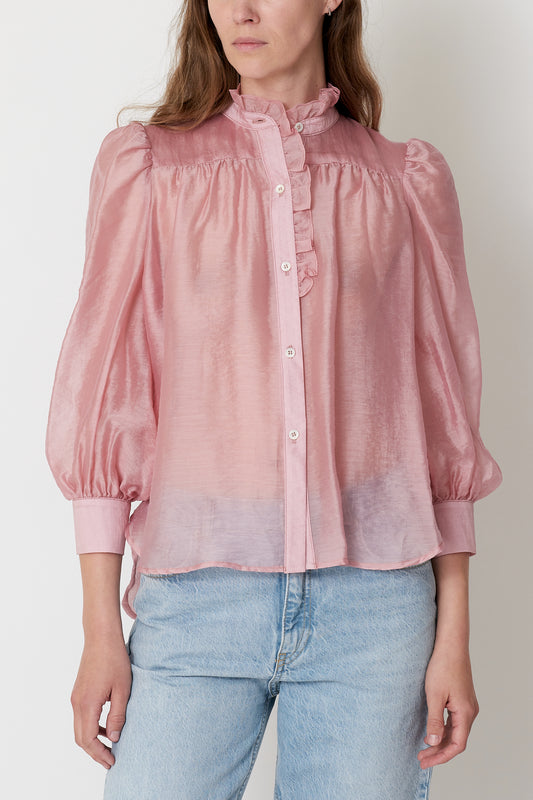 Rene Shirt - Pink Sheer Tencel