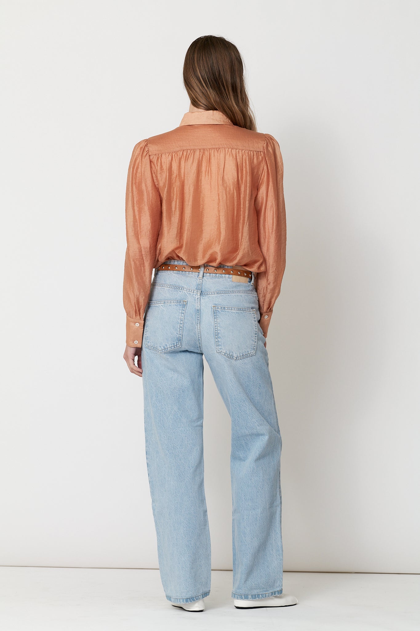 Levi Shirt - Apricot Sheer Tencel