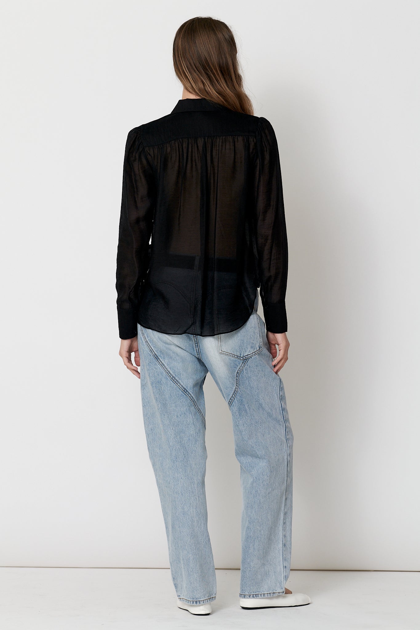 Levi Shirt - Black Sheer Tencel