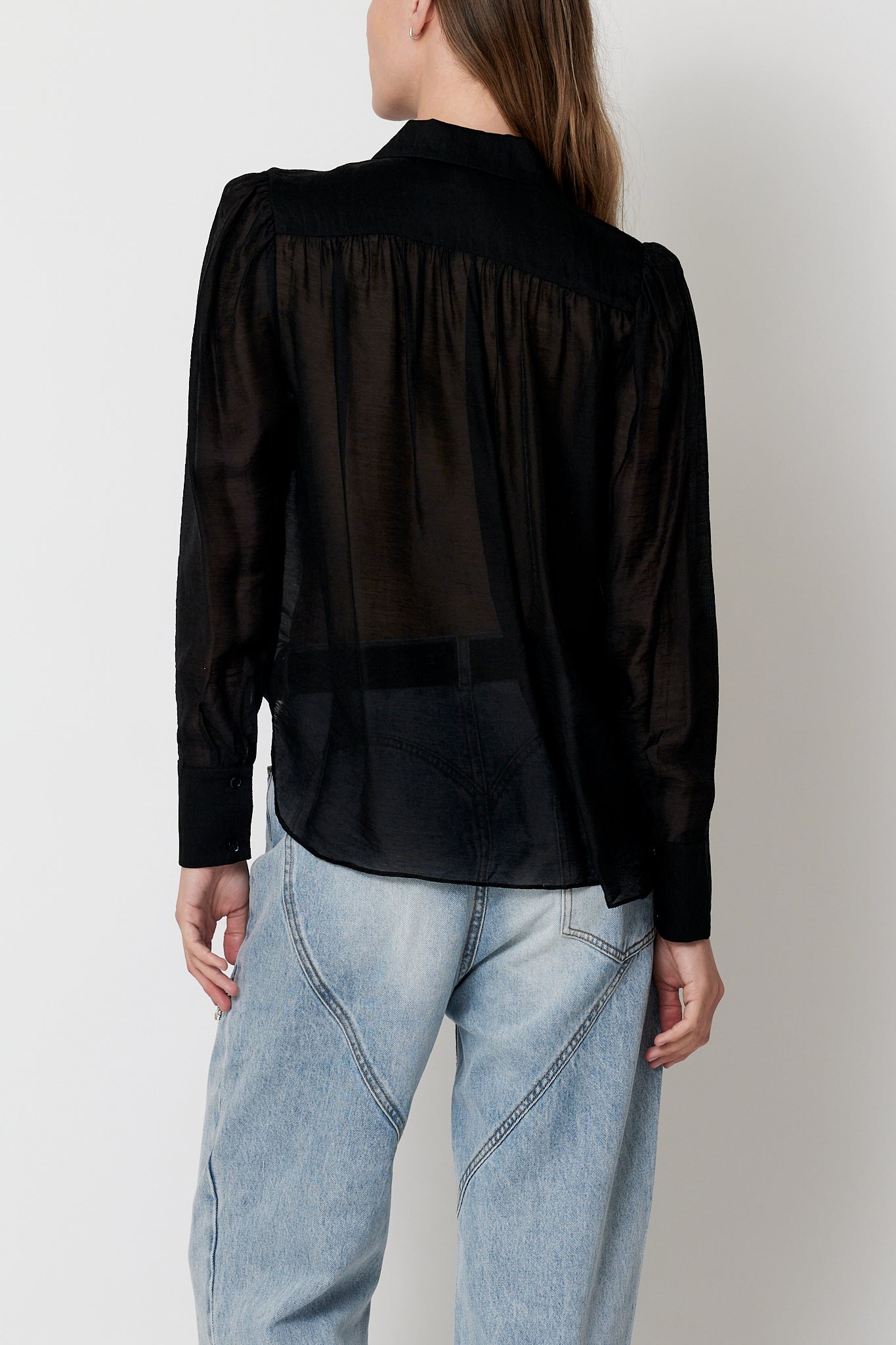 Levi Shirt - Black Sheer Tencel