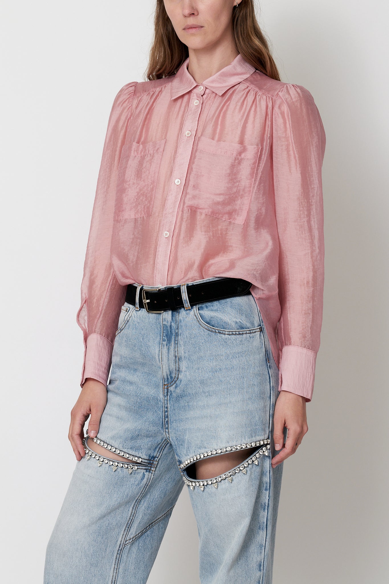 Levi Shirt - Pink Sheer Tencel