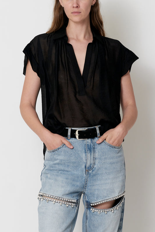 Trinity Shirt - Black Sheer Tencel