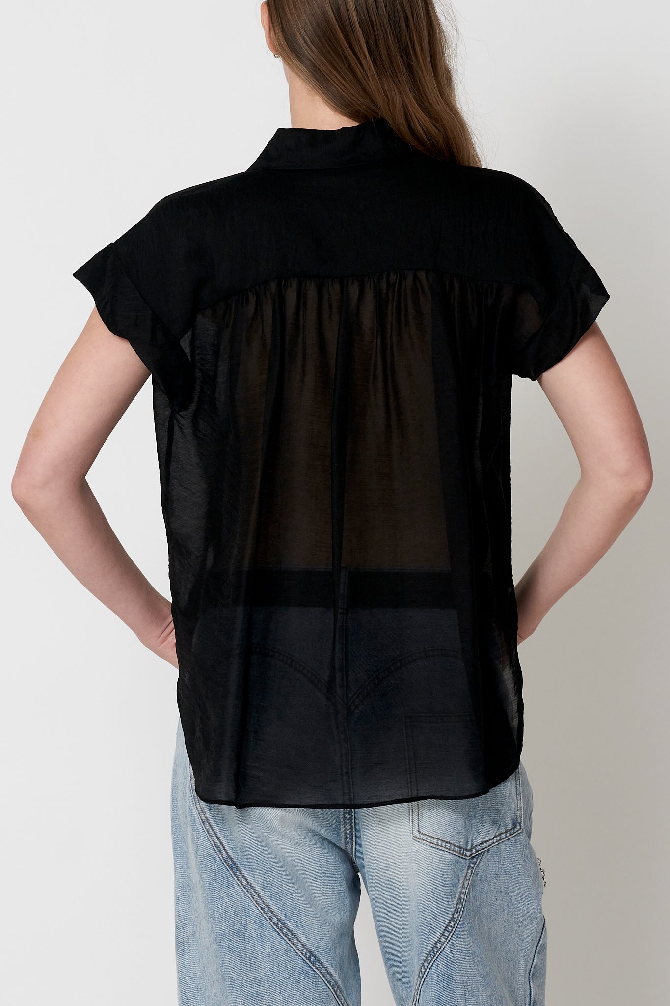 Trinity Shirt - Black Sheer Tencel