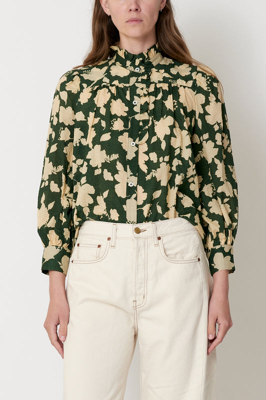 Rene Shirt - Green Vintage Floral