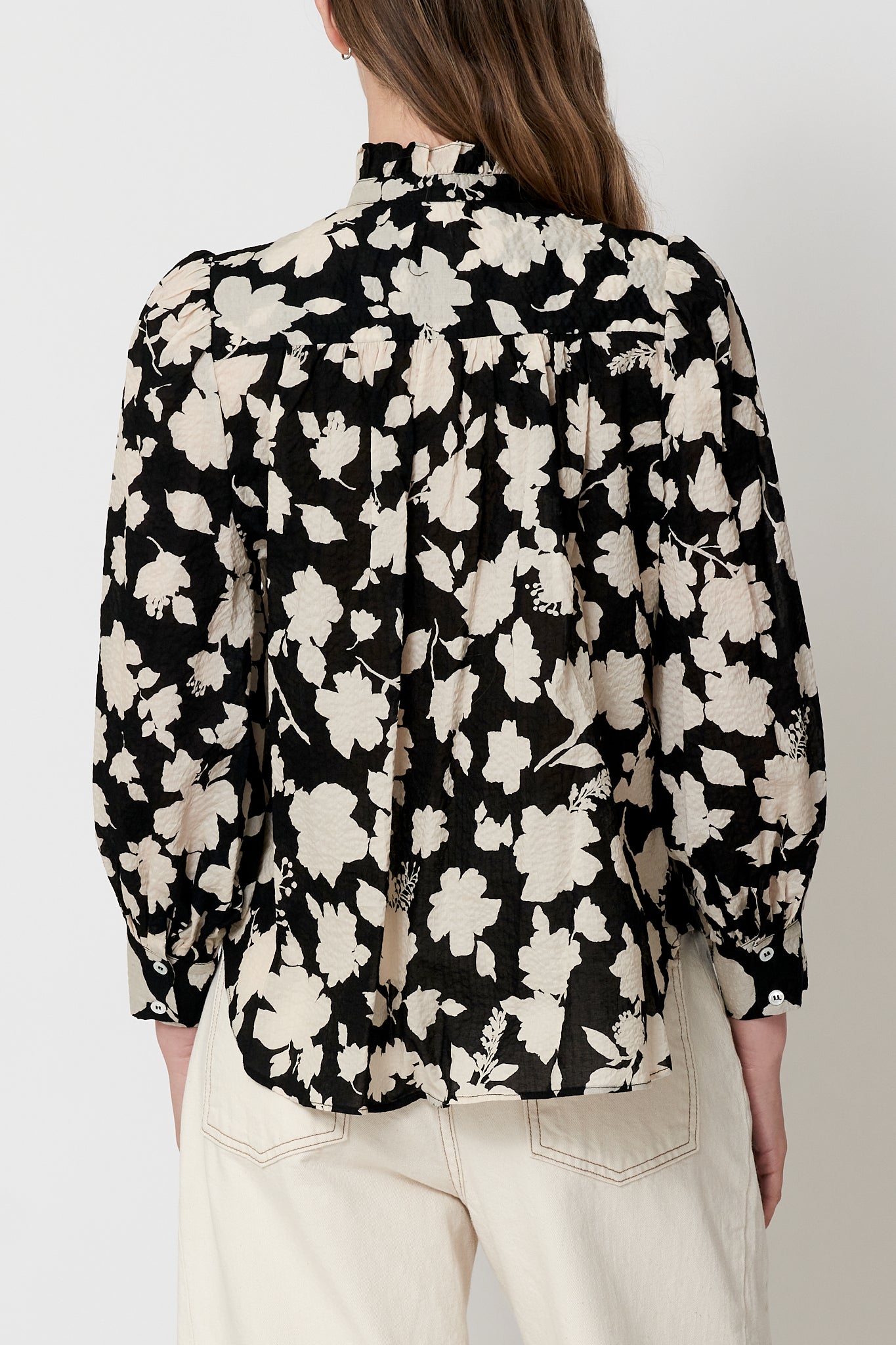 Rene Shirt - Black Vintage Floral