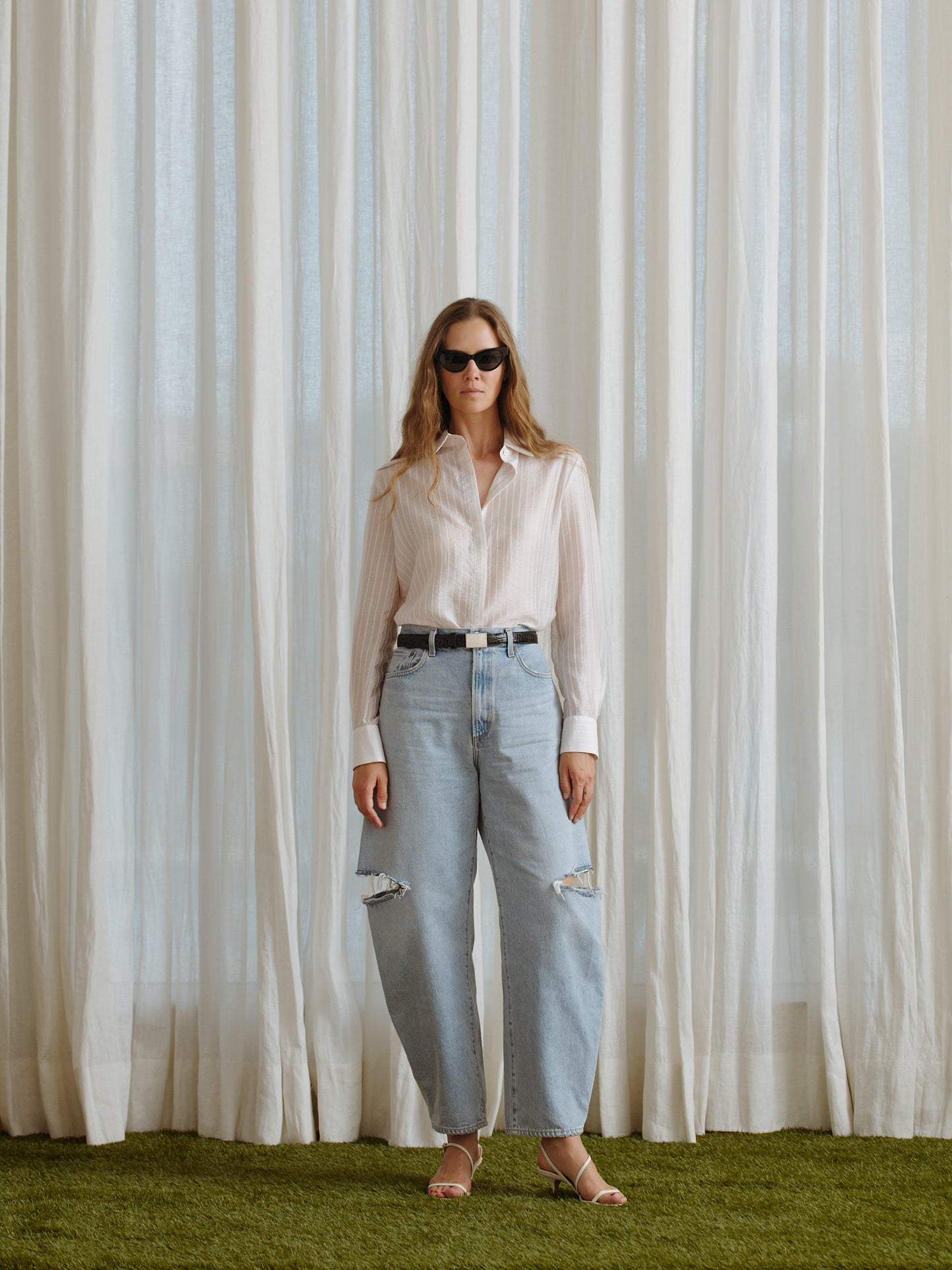 Blake Shirt - Blush Stripe