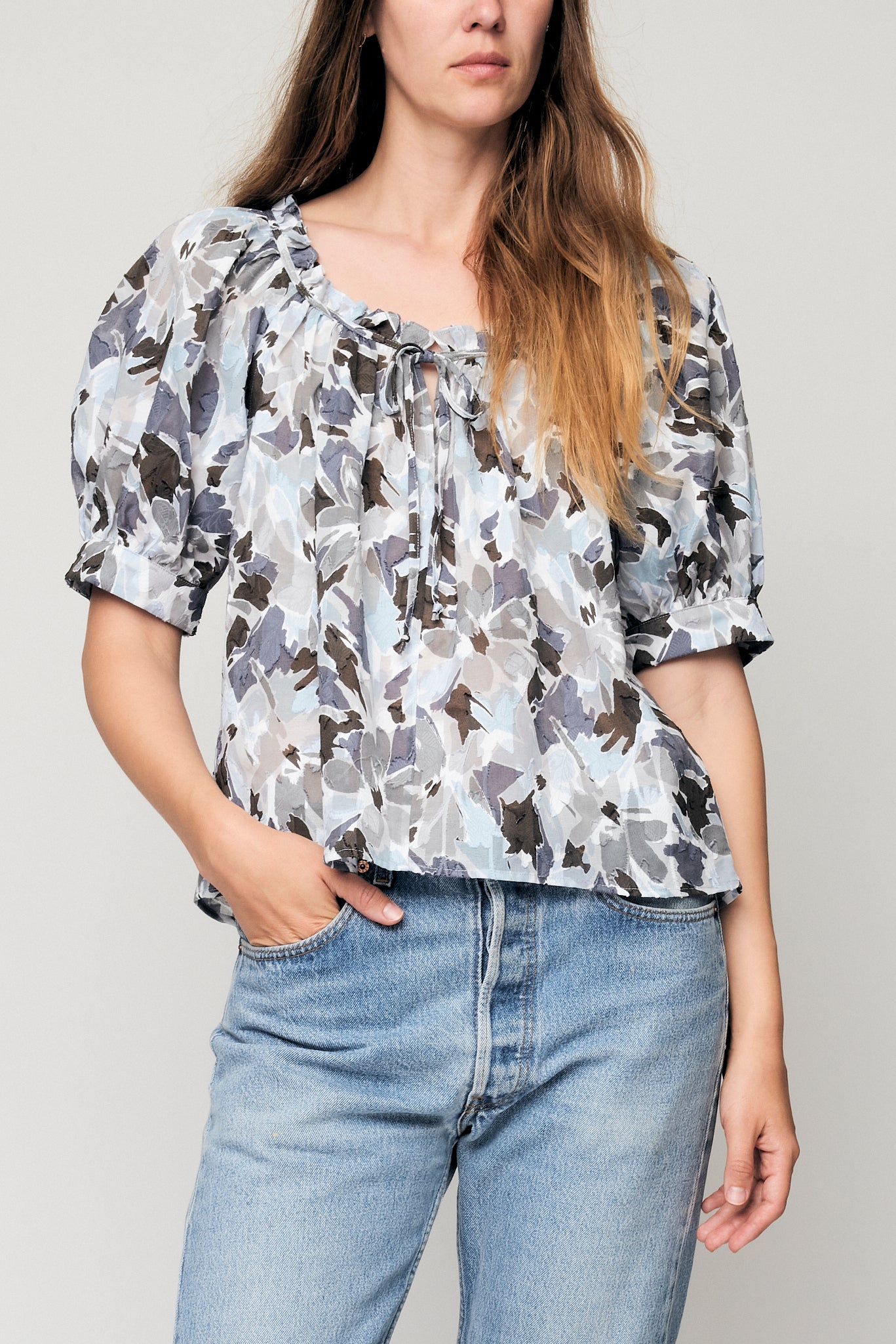 Pixie Shirt - Jacquard blue