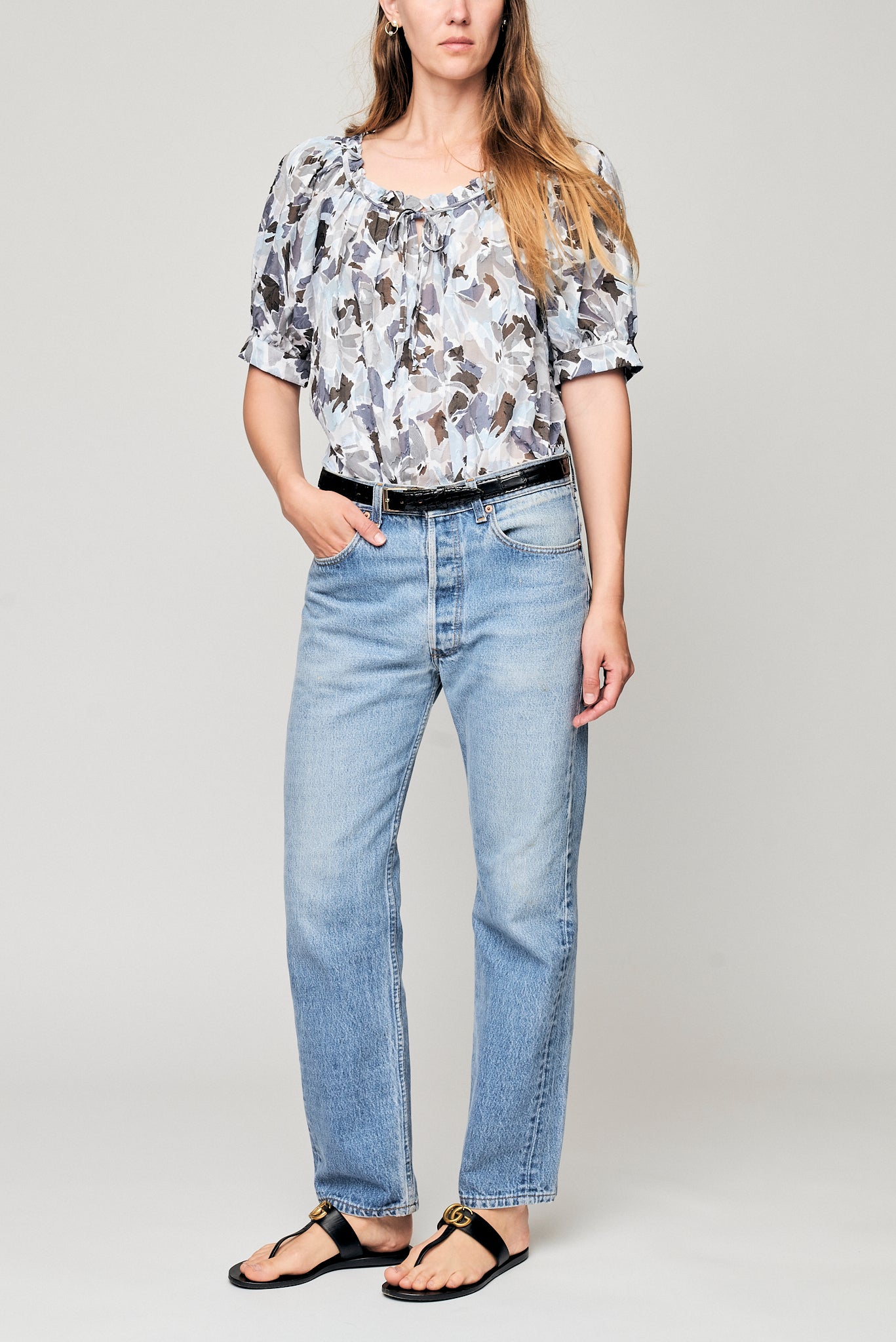 Pixie Shirt - Jacquard blue