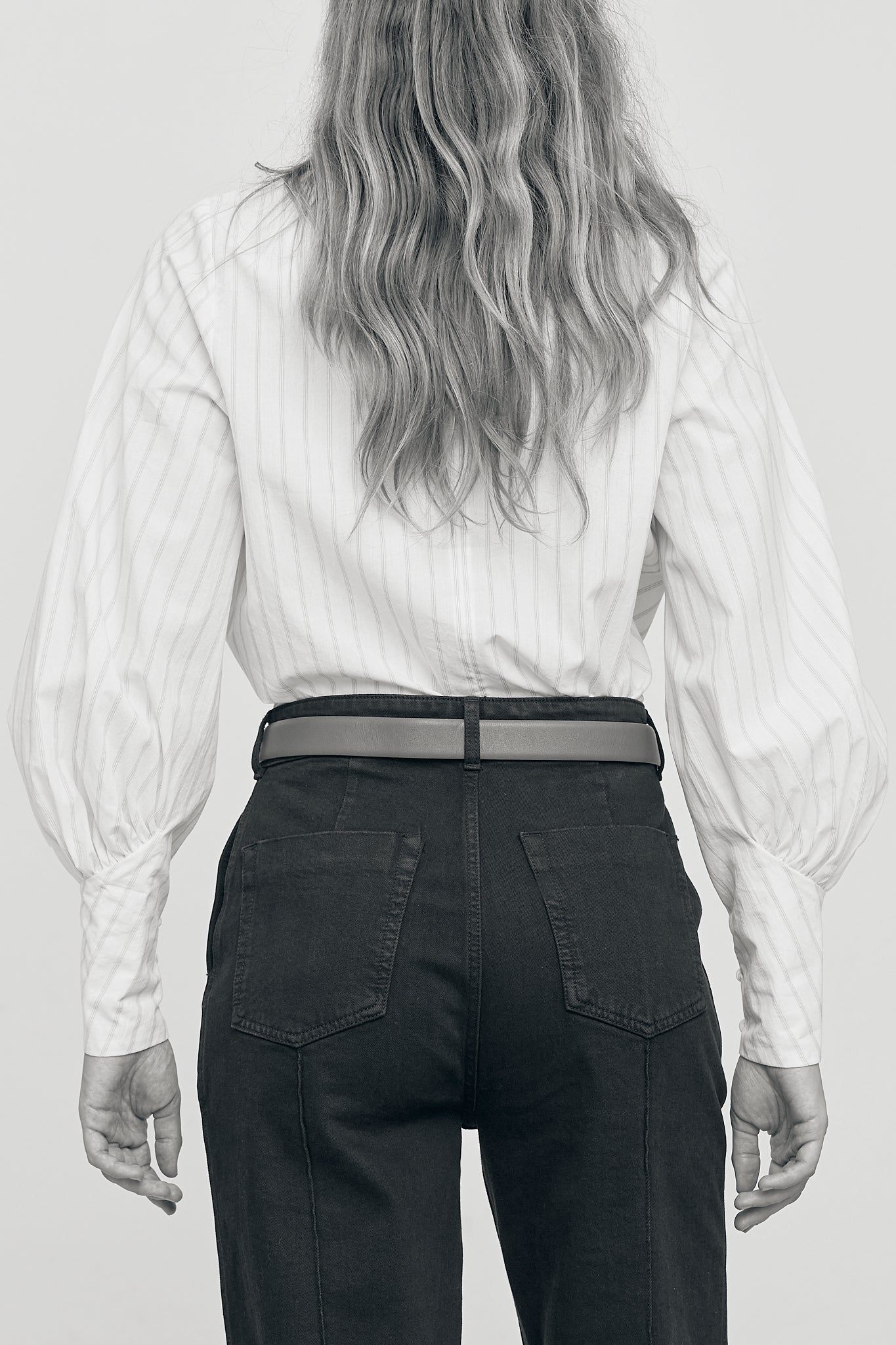 Harriet Shirt - White Cotton Stripe