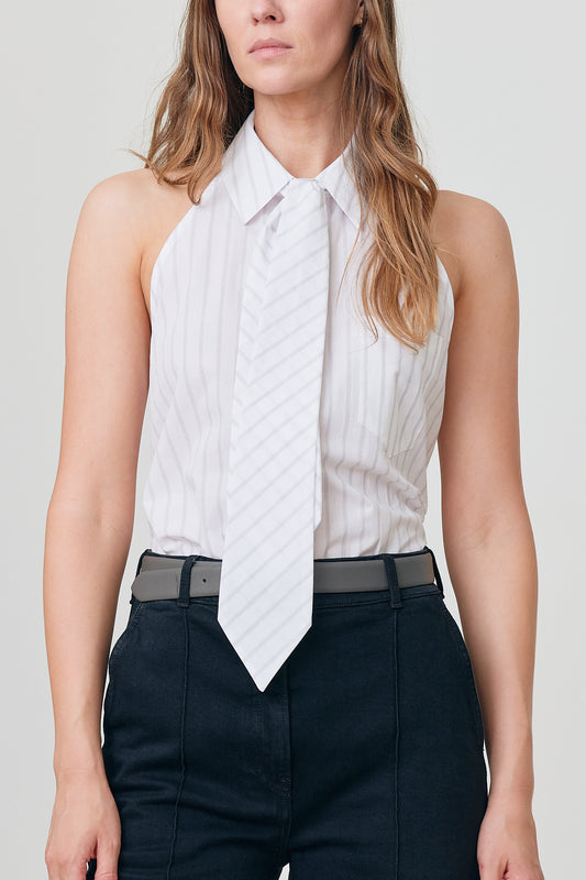 Kelsey Shirt - White Stripe