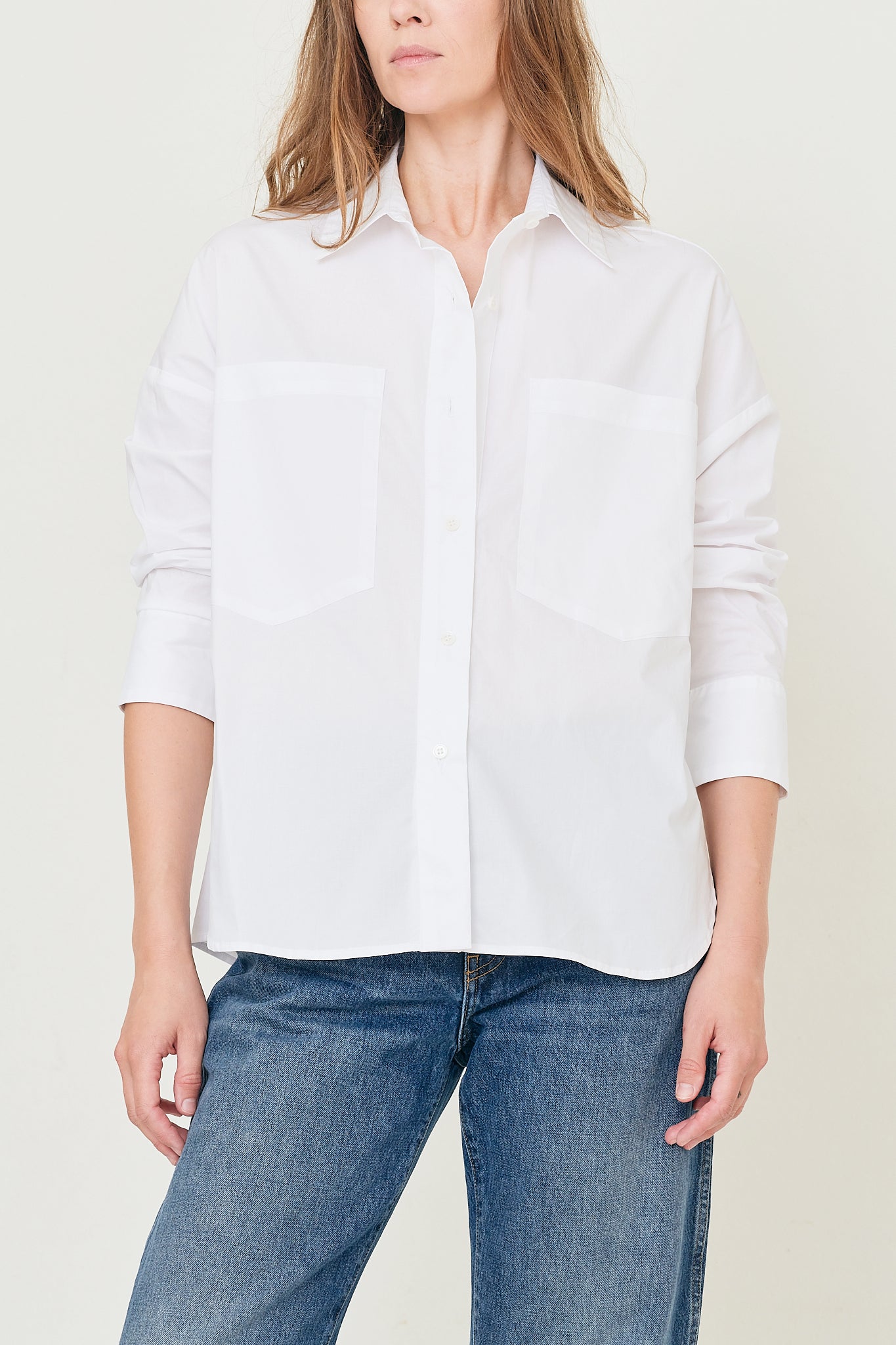 Molly - White Cotton Poplin