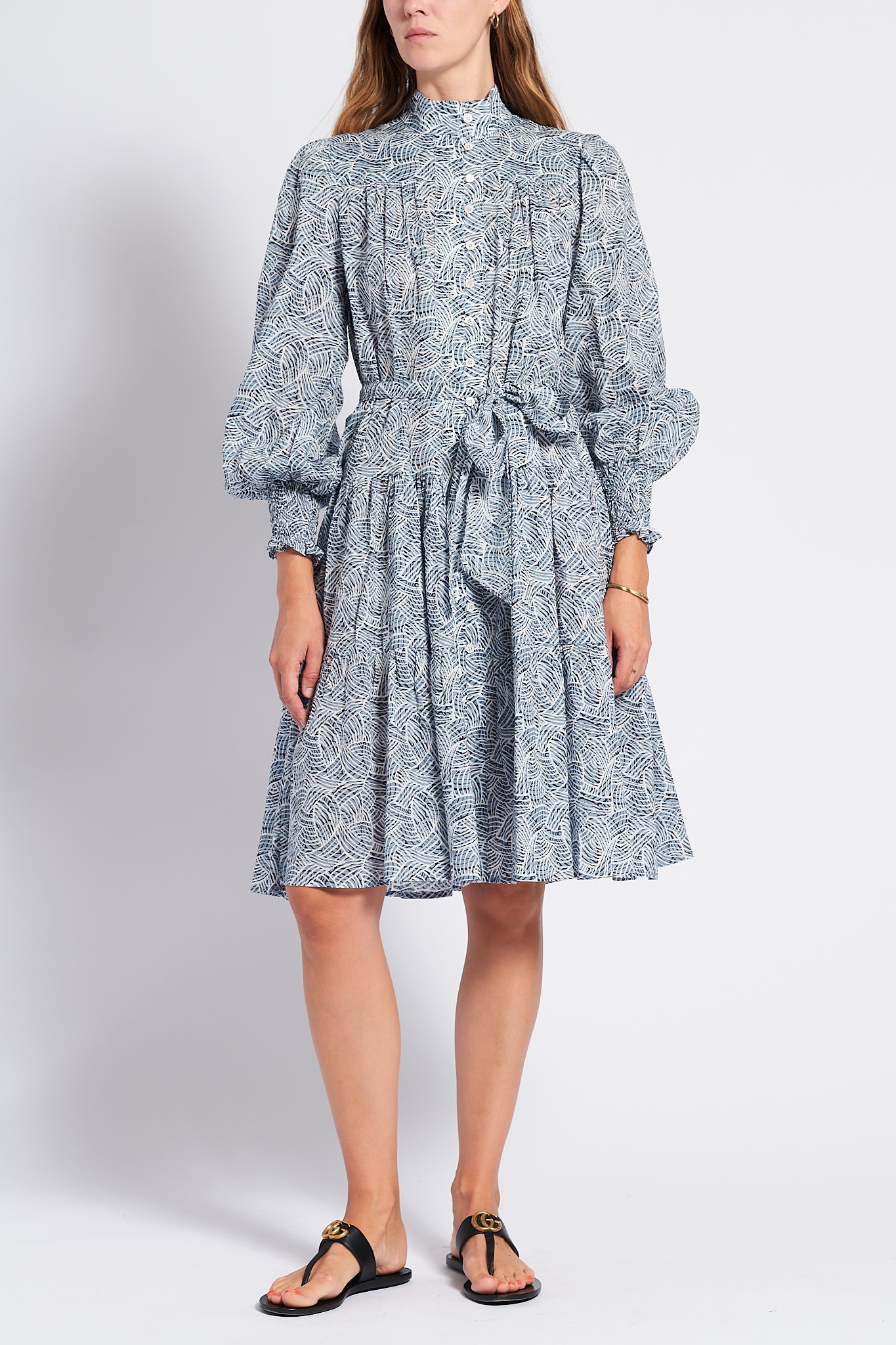 Jolie Dress - Woodgrain Blue